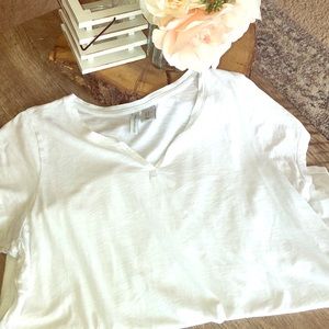 Vneck white T-shirt